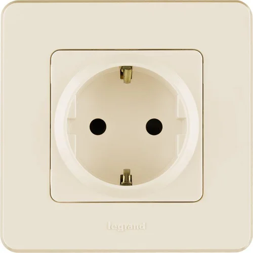 Розетка 1-м СП Inspiria 16А IP20 250В 2P+E немецк. стандарт механизм сл. кость Leg 673721